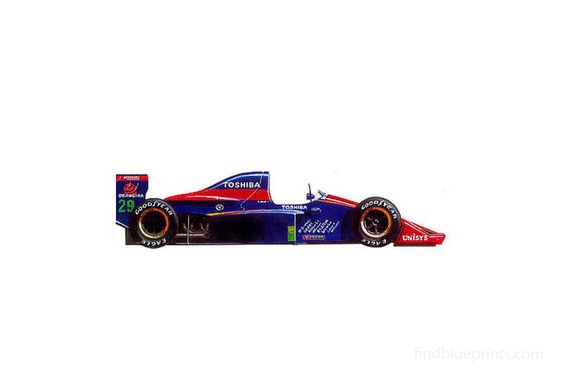 Download drawing Larrousse LC92 Venturi Lamborghini F1 OW 1992 in
